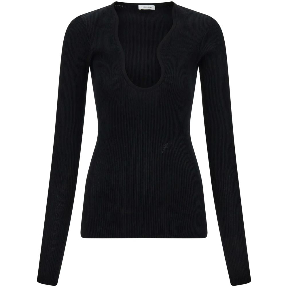 Pull 'Rippled-Neckline' pour Femmes