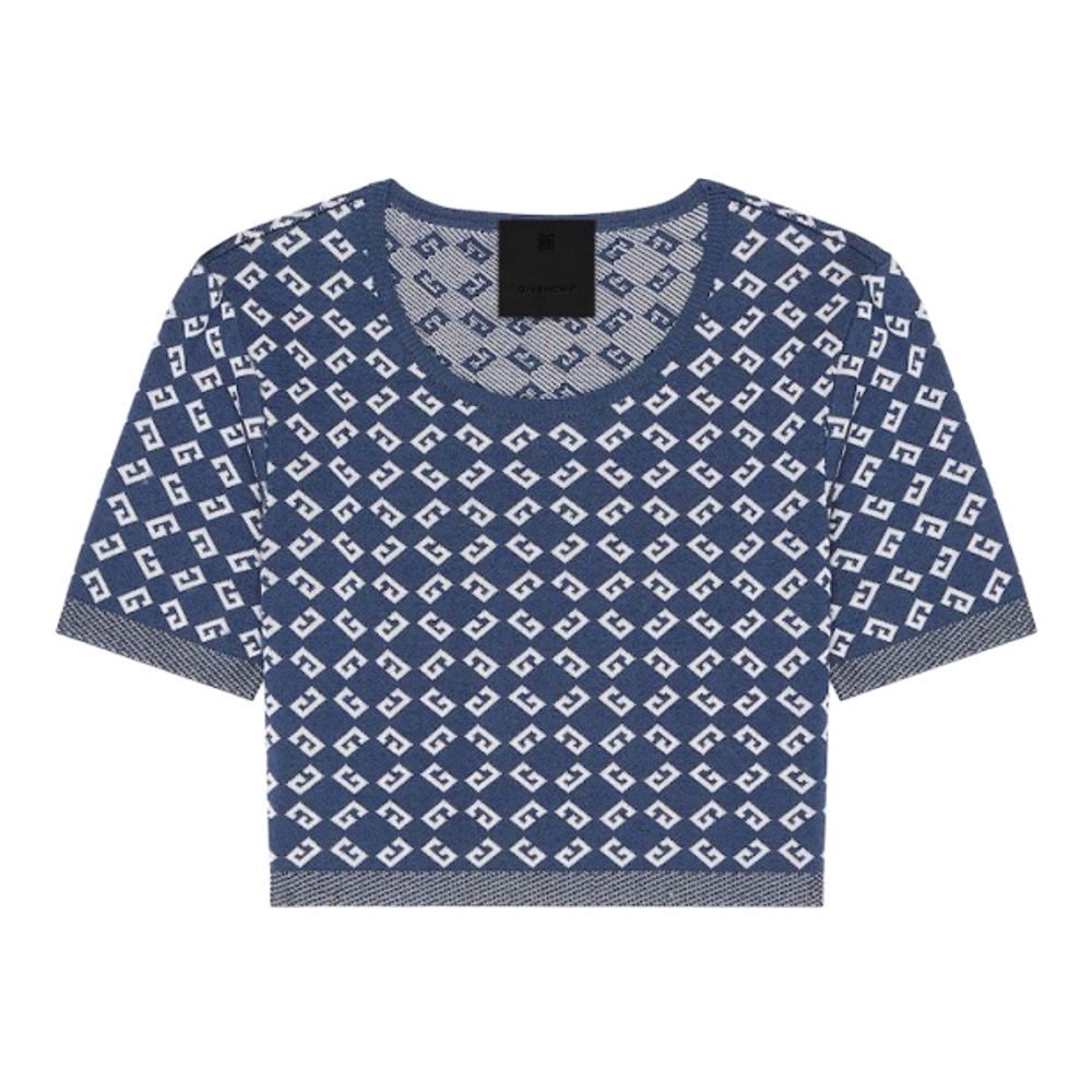 Pull à manches courtes 'Monogram 72 Jacquard' pour Femmes