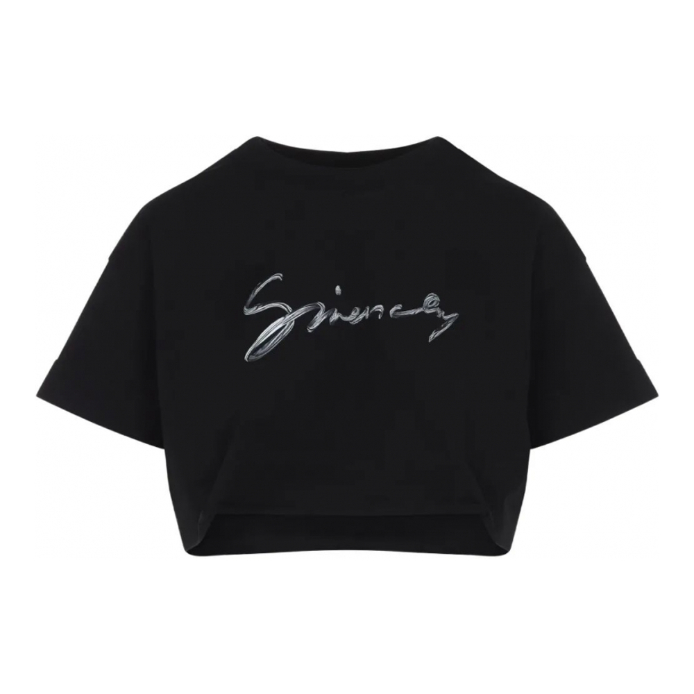 T-Shirt court 'Logo-Print' pour Femmes