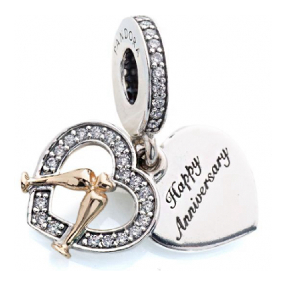 Women's 'Two-tone Happy Anniversary' Charm