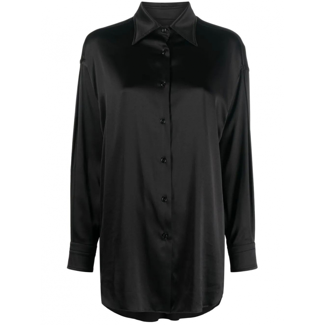 Chemise 'Pointed-Collar Button-Up' pour Femmes