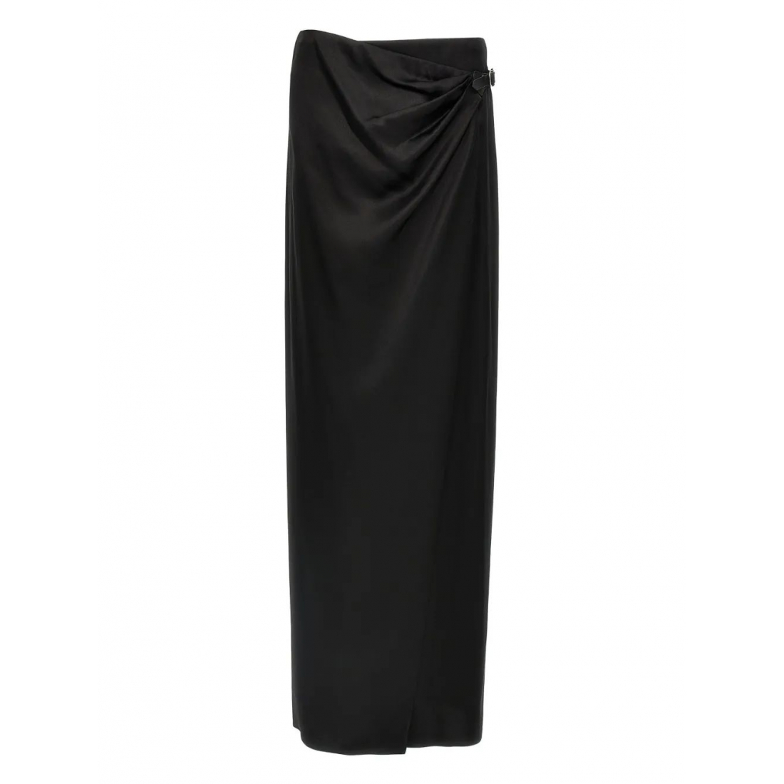 Women's 'Leather-Belt Wrap' Maxi Skirt