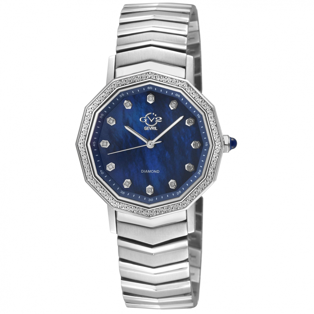 Women's Spello II Women's SS Case, Blue MOP Dial, SS Bracelet Watch