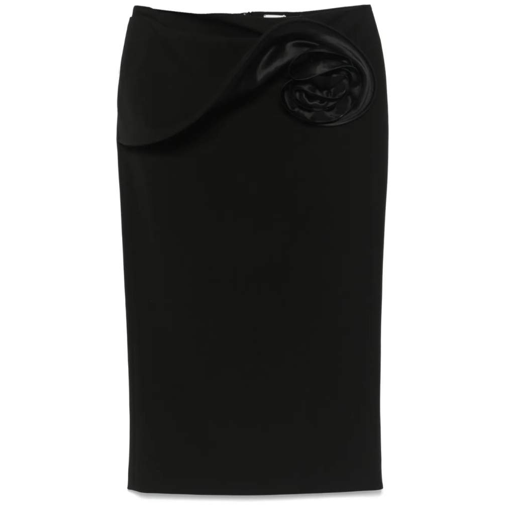 Jupe Midi 'Floral-Appliqué' pour Femmes