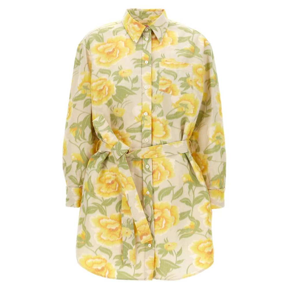 Robe mini 'Peonies Kimono Sleeve' pour Femmes