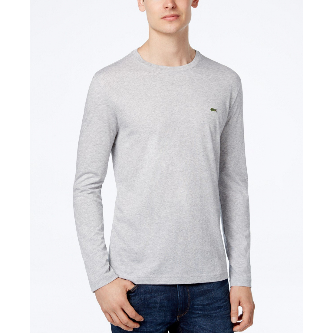 Men's 'Crew Neck' Long-Sleeve T-Shirt