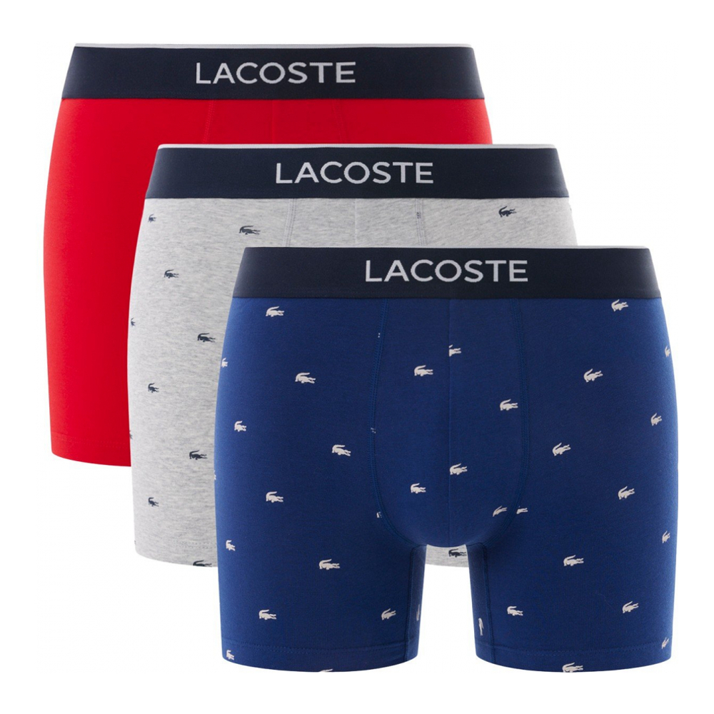 Men's 'Stretch Mini-Croc' Boxer Briefs - 3 Pieces