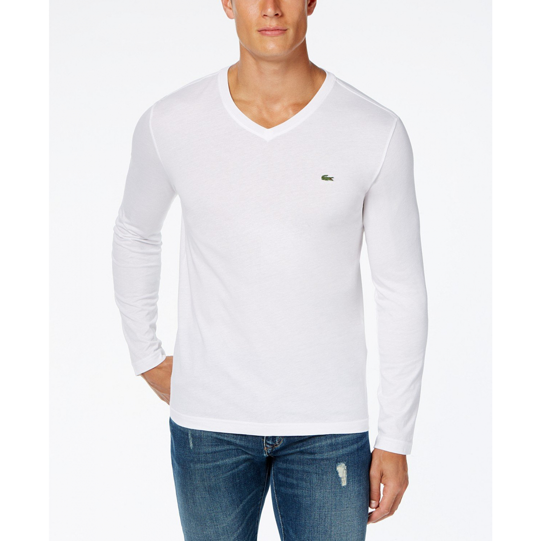 Men's 'V-Neck Casual' Long-Sleeve T-Shirt