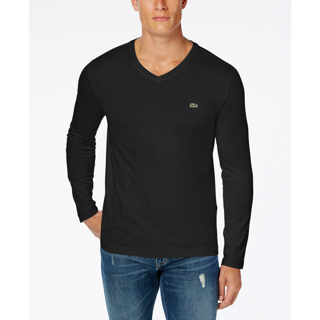 Men's 'V-Neck Casual' Long-Sleeve T-Shirt