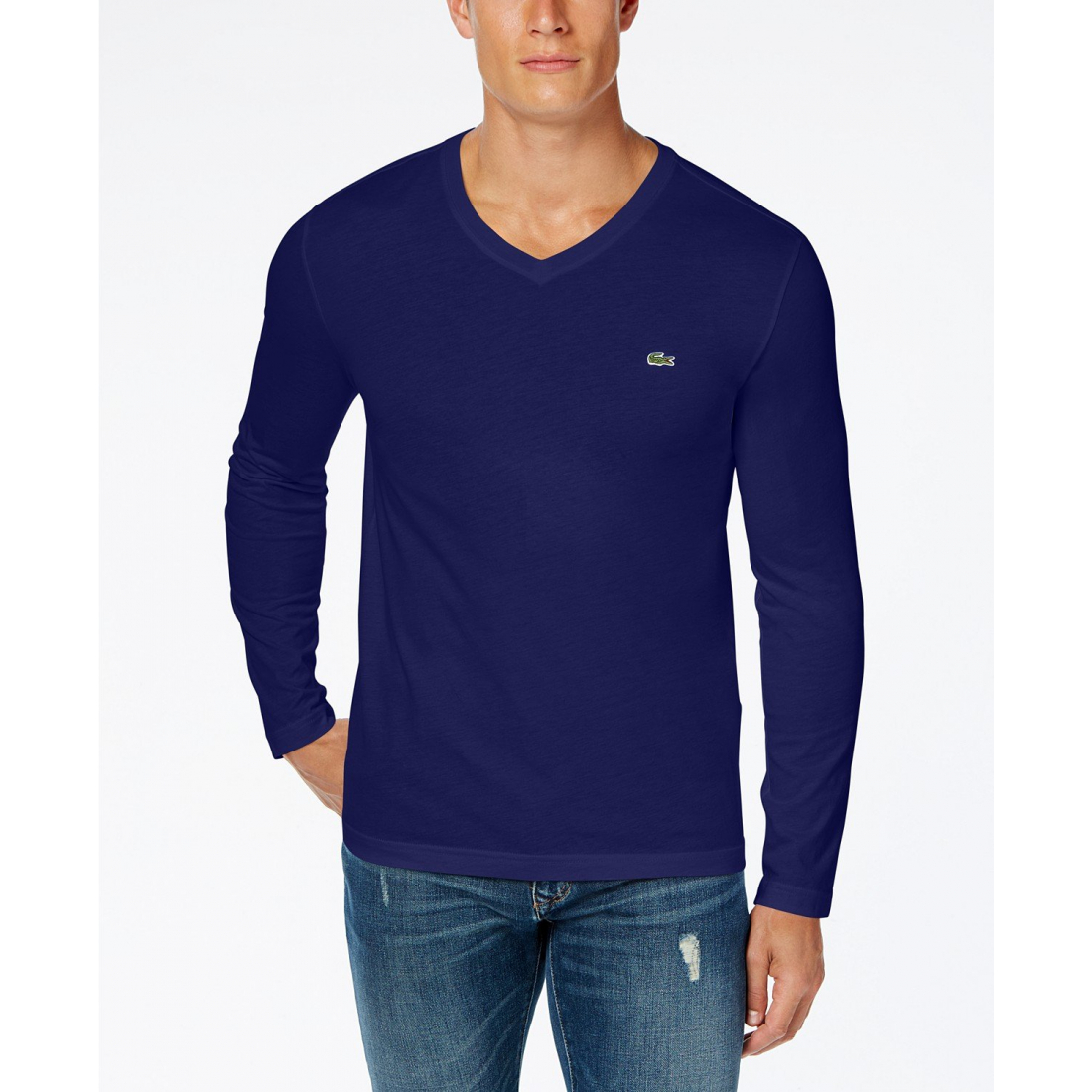 Men's 'V-Neck Casual' Long-Sleeve T-Shirt