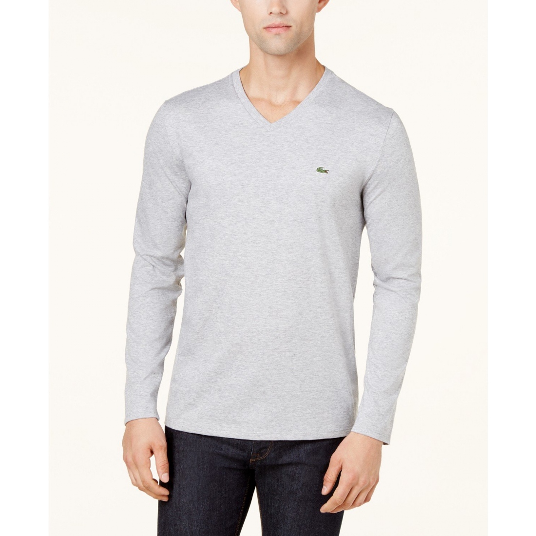 Men's 'V-Neck Casual' Long-Sleeve T-Shirt