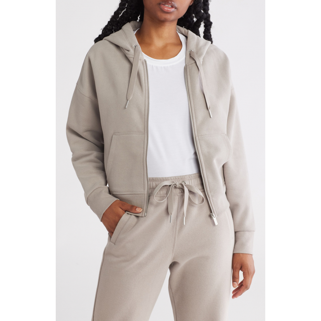 Sweatshirt à capuche  'Zip Fleece' pour Femmes