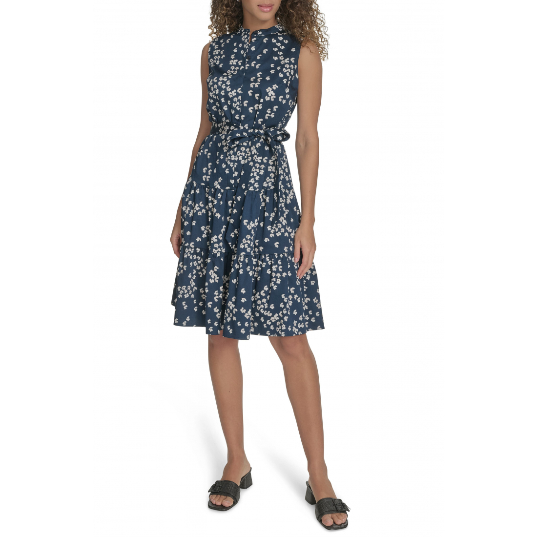 Women's 'Floral Sleeveless' Shirtdress