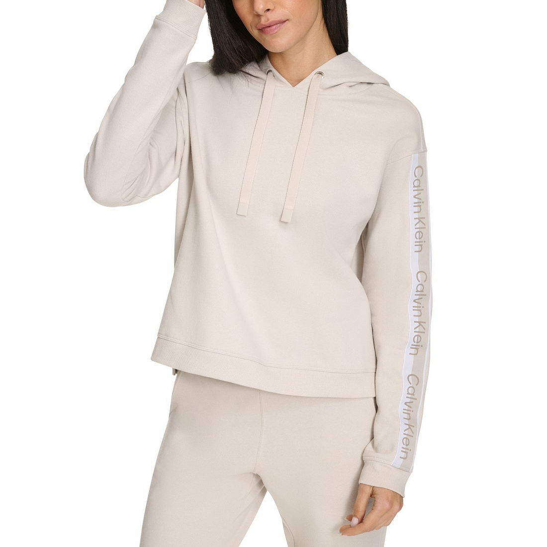 Women's 'Logo Stripe Pullover' Hoodie