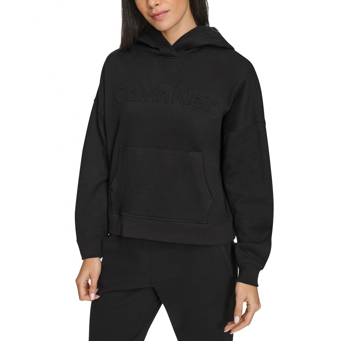 Women's 'Fleece Embossed Logo Pullover' Hoodie