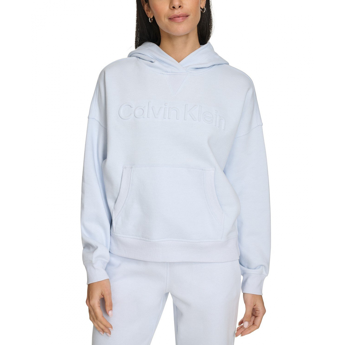 Women's 'Fleece Embossed Logo Pullover' Hoodie