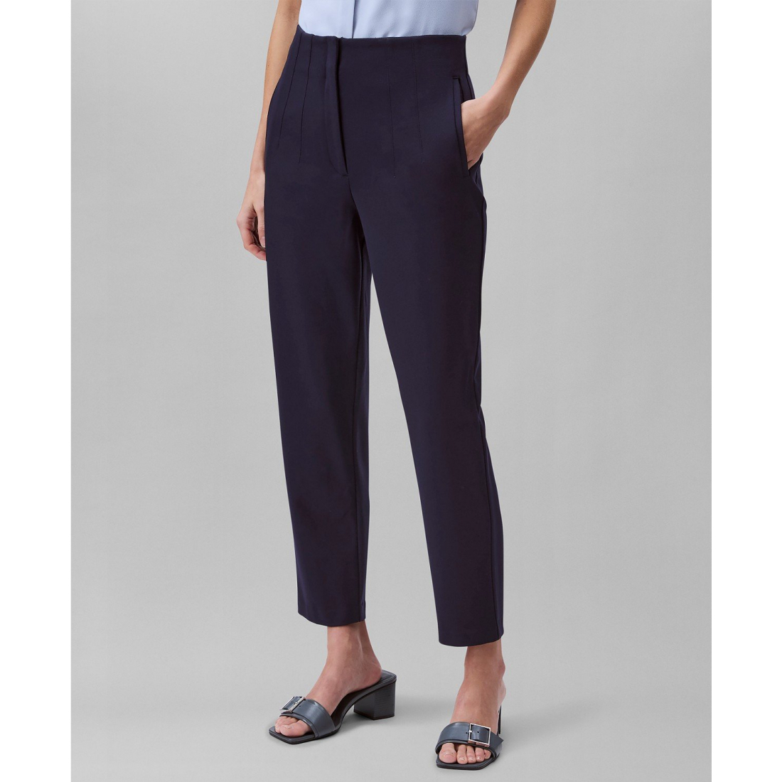 Women's 'Ponte Cropped Straight-Leg' Trousers