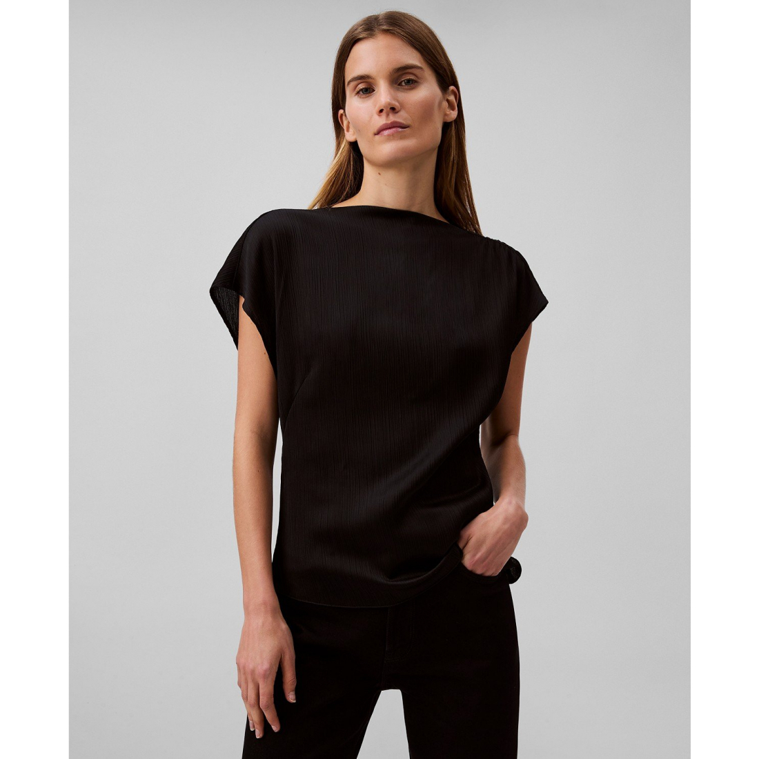 Women's 'Plissé Shirred Shoulder' Top
