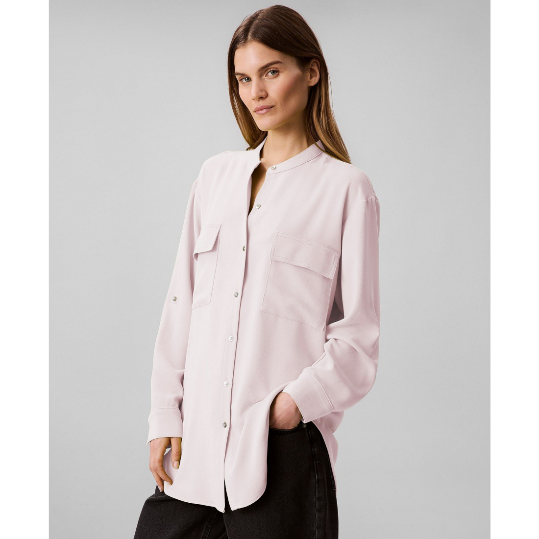 Women's 'Crepe Relaxed Button-Front' Shirt