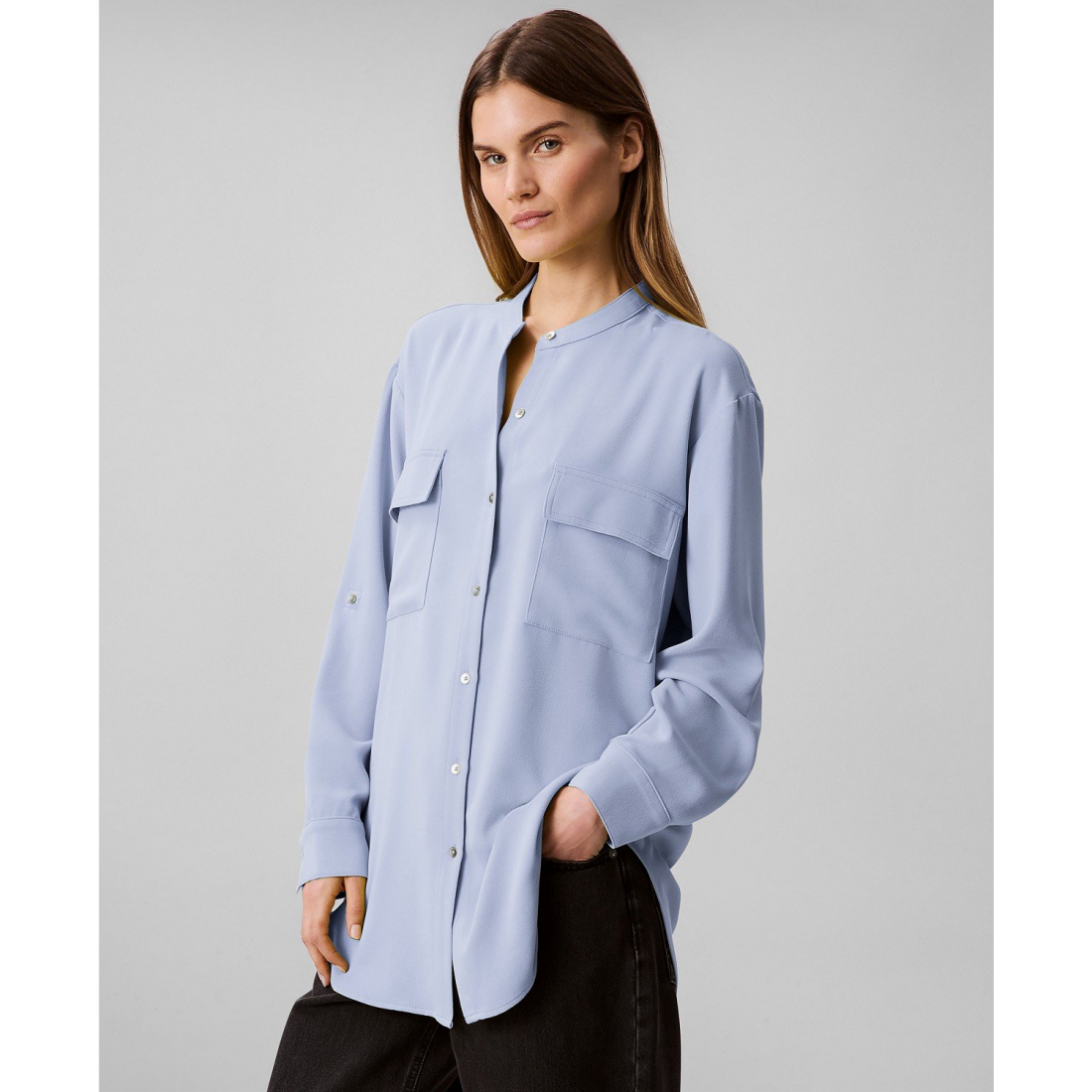 Women's 'Crepe Relaxed Button-Front' Shirt