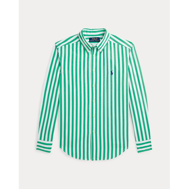 'Striped Cotton Poplin Shirt' pour Grands garçons