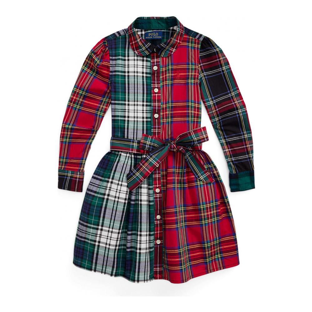 'Plaid Cotton Fun Shirtdress' pour Petites filles
