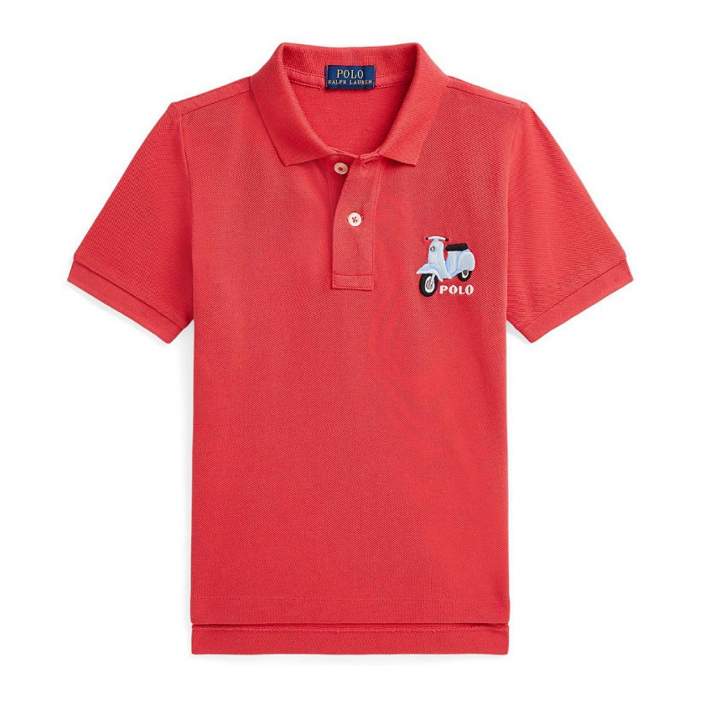 'Scooter-Embroidered Polo Shirt' pour Enfant et petit garçon