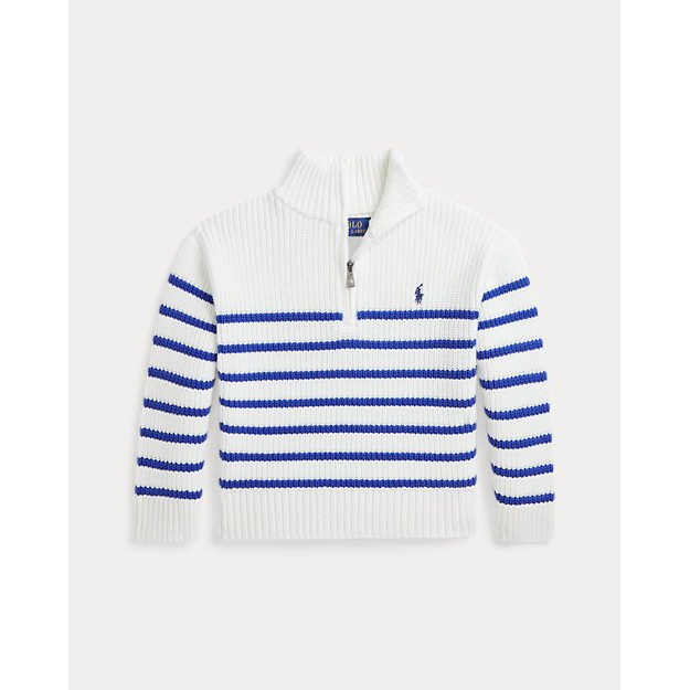 'Striped Cotton Quarter-Zip Sweater' pour Bambins & petites filles