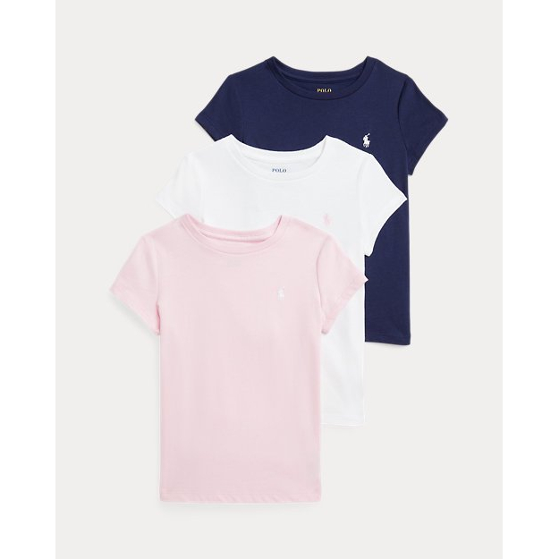 'Cotton Jersey Crewneck Tee 3-Pack' pour Petites filles