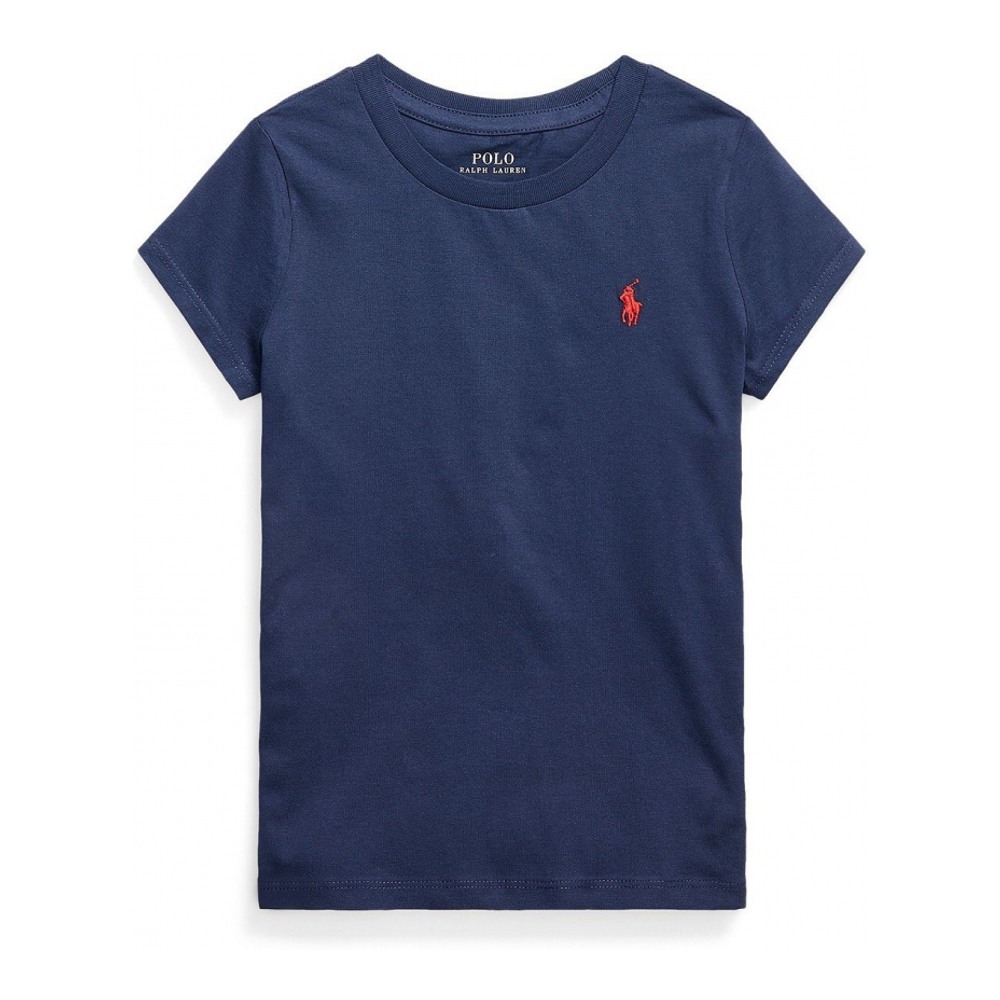 'Cotton Jersey Short Sleeve T-shirt' pour Filles