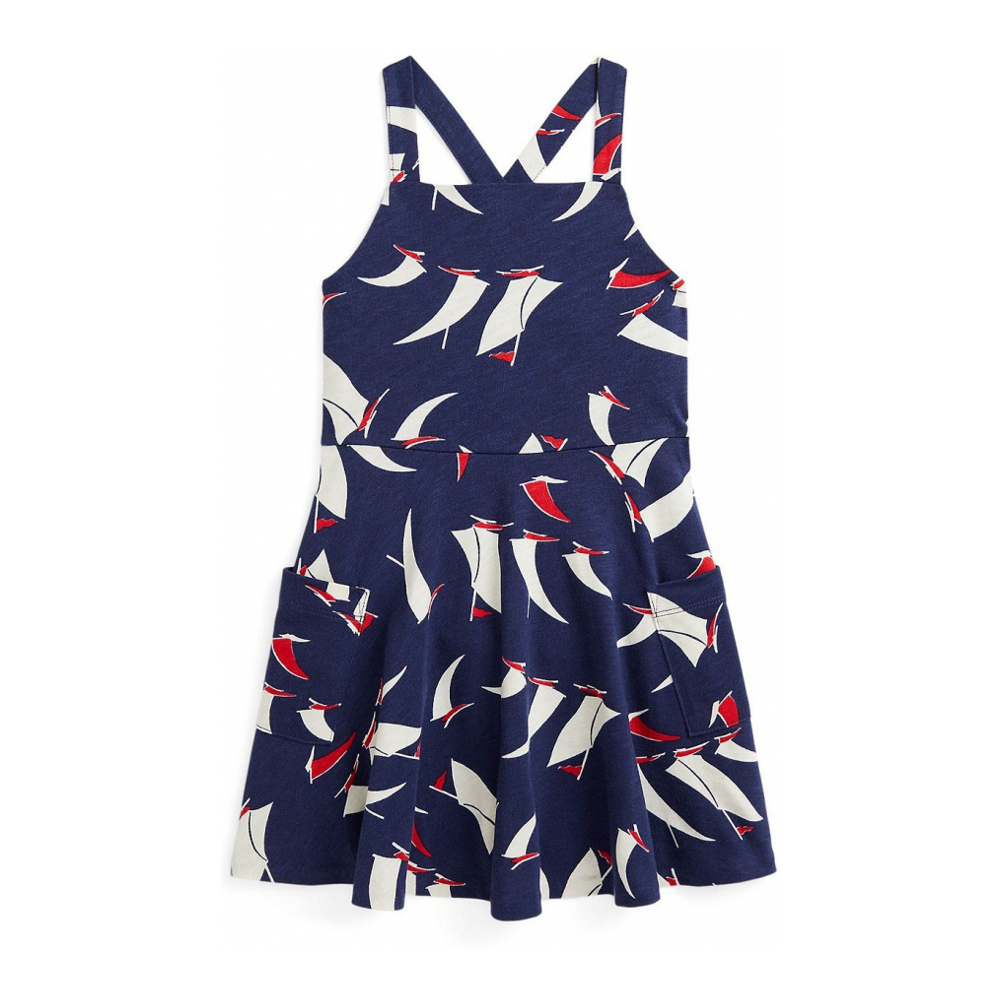 'Sailboat-Print Jersey Dress' pour Grandes filles