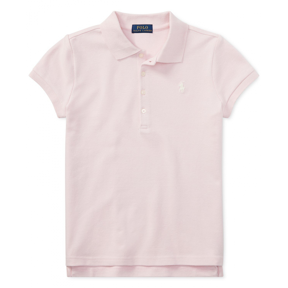 'Stretch Cotton Mesh Polo Shirt' pour Filles