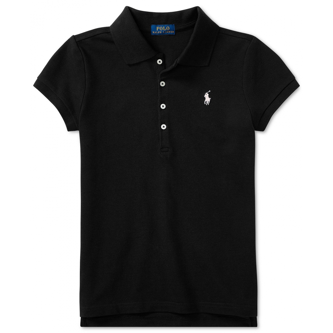 'Stretch Cotton Mesh Polo Shirt' pour Filles