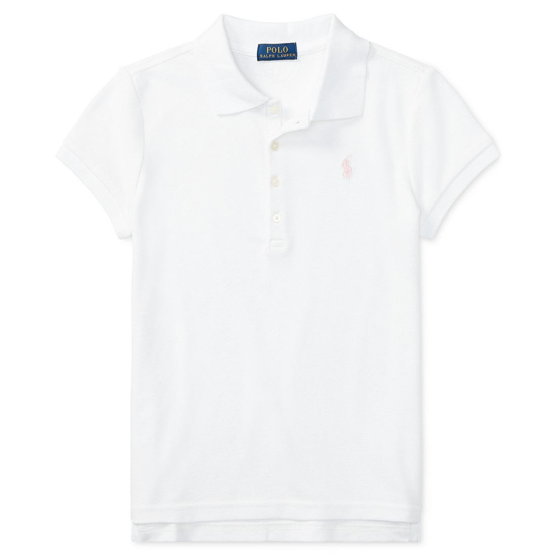 'Stretch Cotton Mesh Polo Shirt' pour Filles