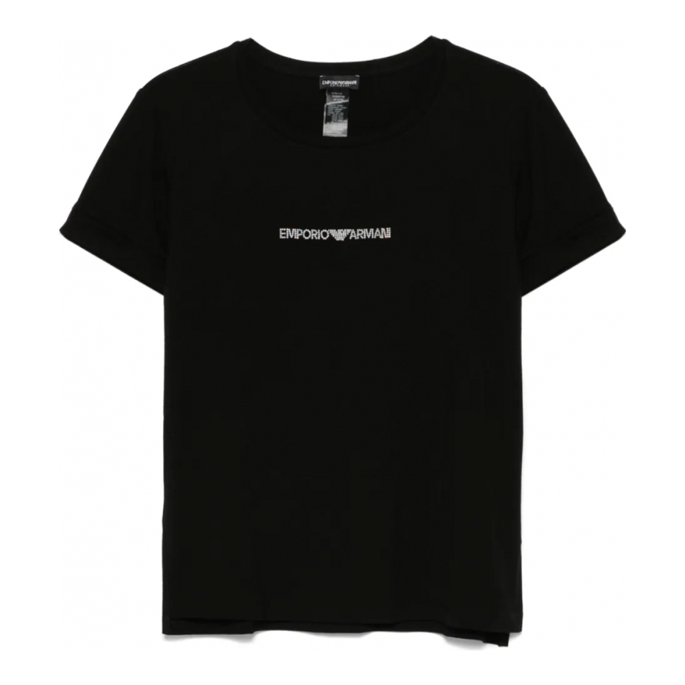 T-shirt 'Rhinestone-Logo' pour Femmes
