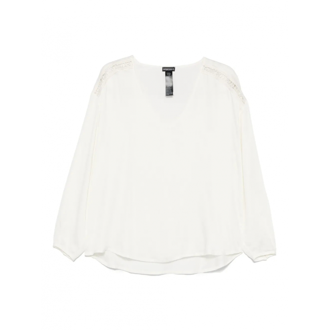 Blouse à manches longues 'Embroidered-Logo' pour Femmes