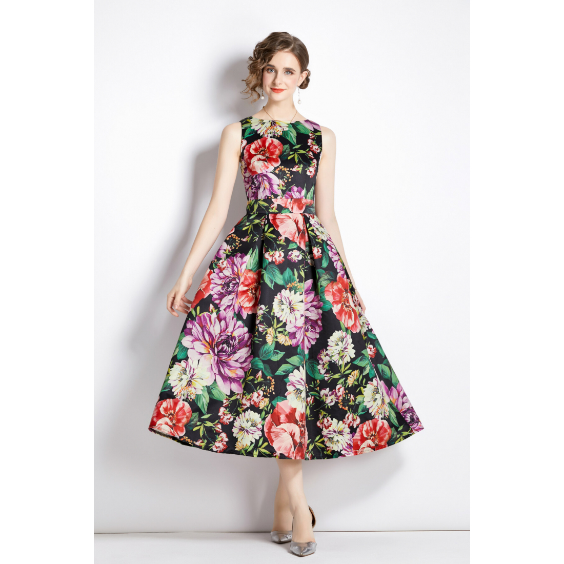 Robe A-line 'Sleeveless High-Waisted Structured Tailoring' pour Femmes