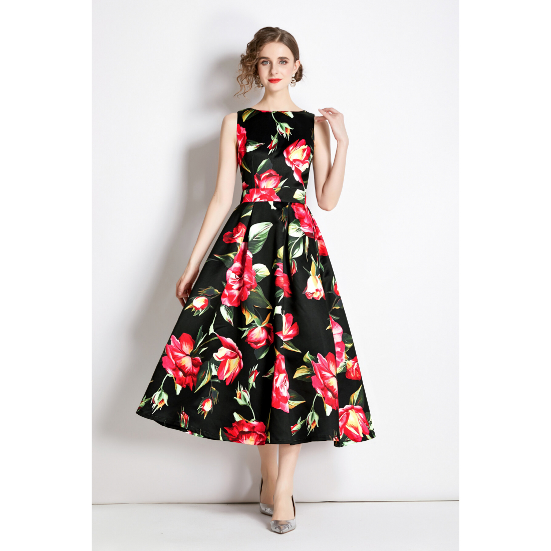 Robe sans manches 'Structured Tailoring High-Waisted' pour Femmes