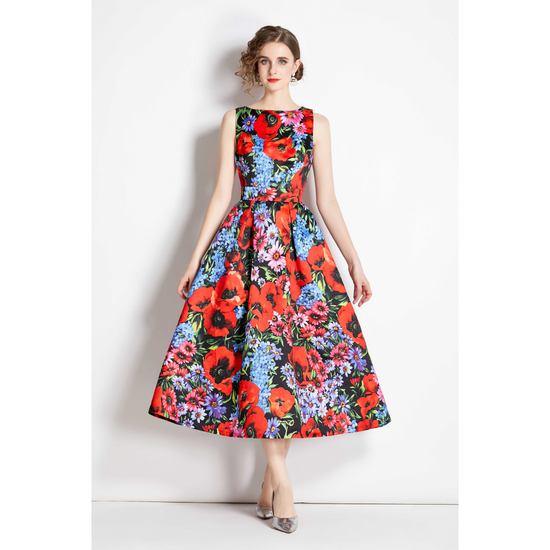 Robe sans manches 'Structured Tailoring High-Waisted' pour Femmes