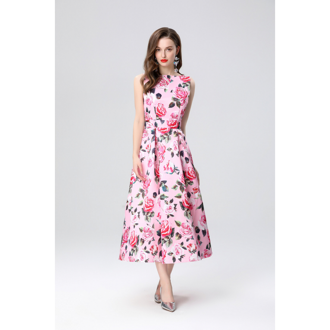 Robe A-line 'Sleeveless Structured Tailoring High-Waisted' pour Femmes