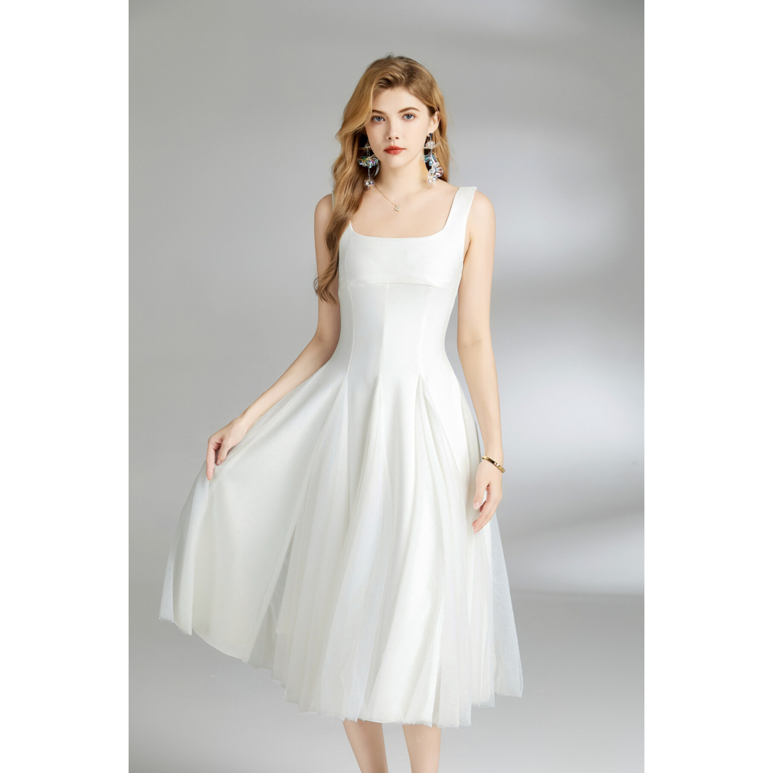 Robe maxi 'Spaghetti Strap Tulle Puffy Fairy' pour Femmes