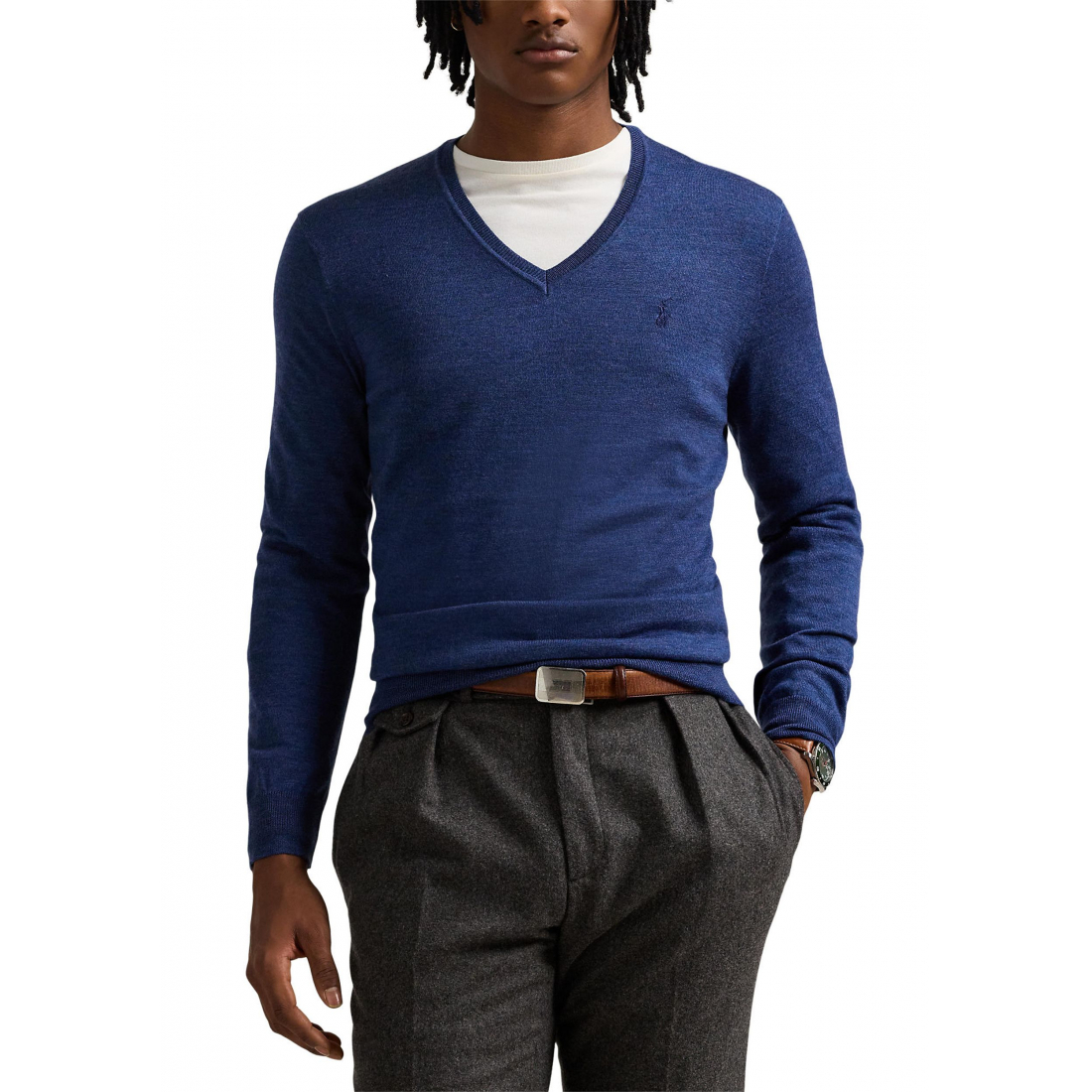 'Washable Wool V-Neck Sweater' pour Hommes