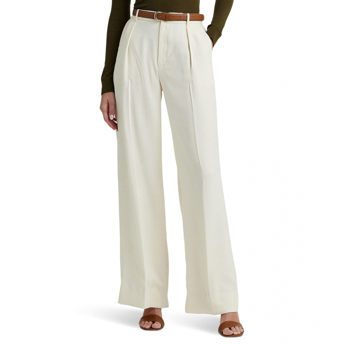 'Double-Faced Georgette Wide-Leg Pant' pour Femmes