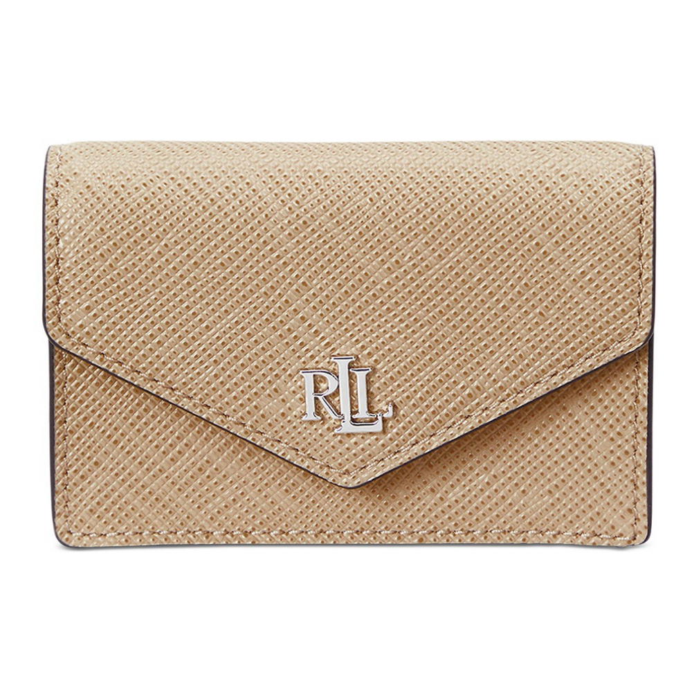 Women's 'Textured Leather Small Flap' Card Holder