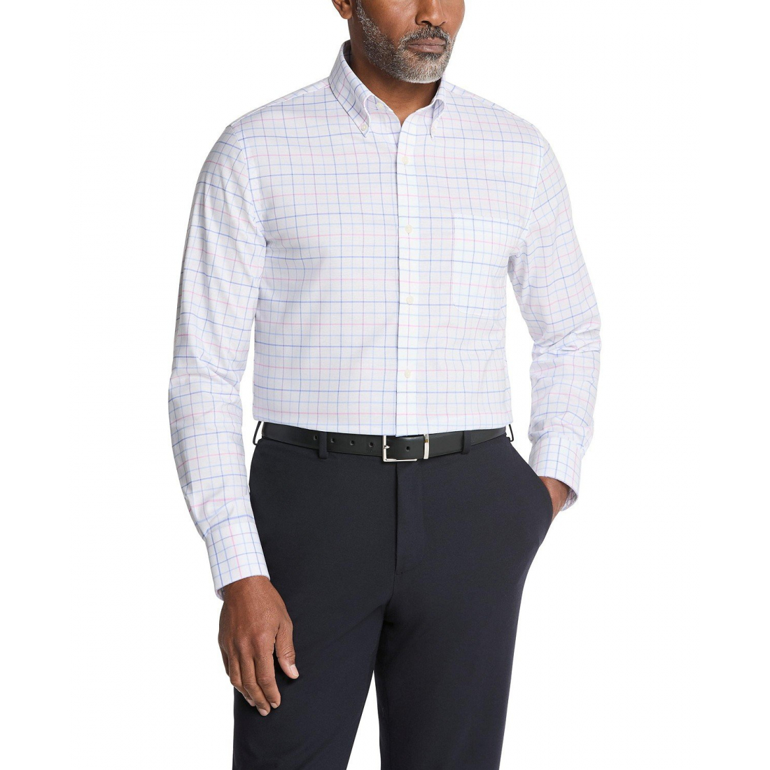 'Flex Wrinkle Free Stretch Pinpoint Dress Shirt' pour Hommes