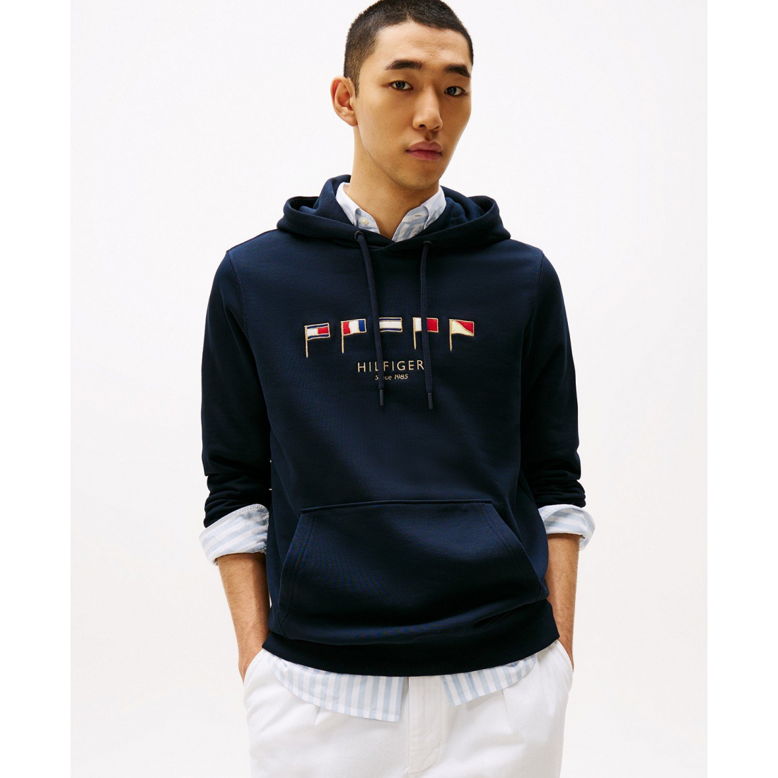 Men's 'Embroidered Nautical Flag Sweatshirt'