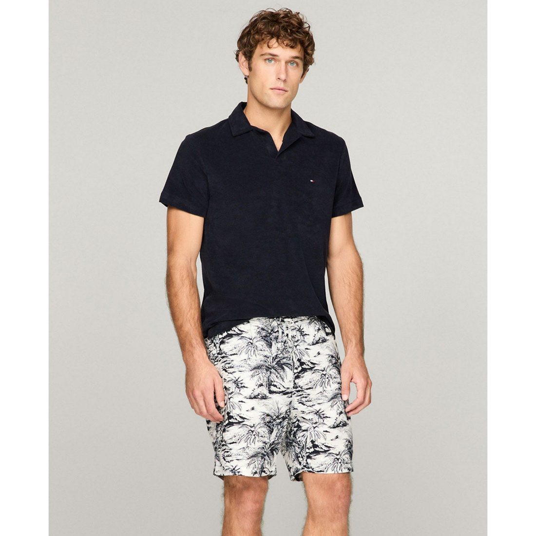 'Regular-Fit Toweling Texture Polo Shirt' pour Hommes