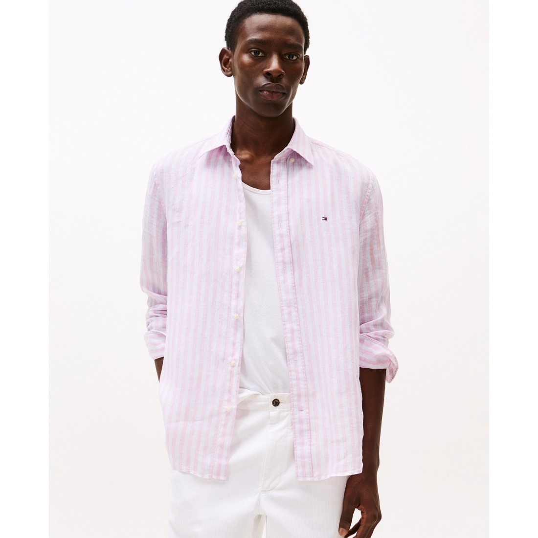 Chemise 'Regular-Fit Stripe Linen' pour Hommes