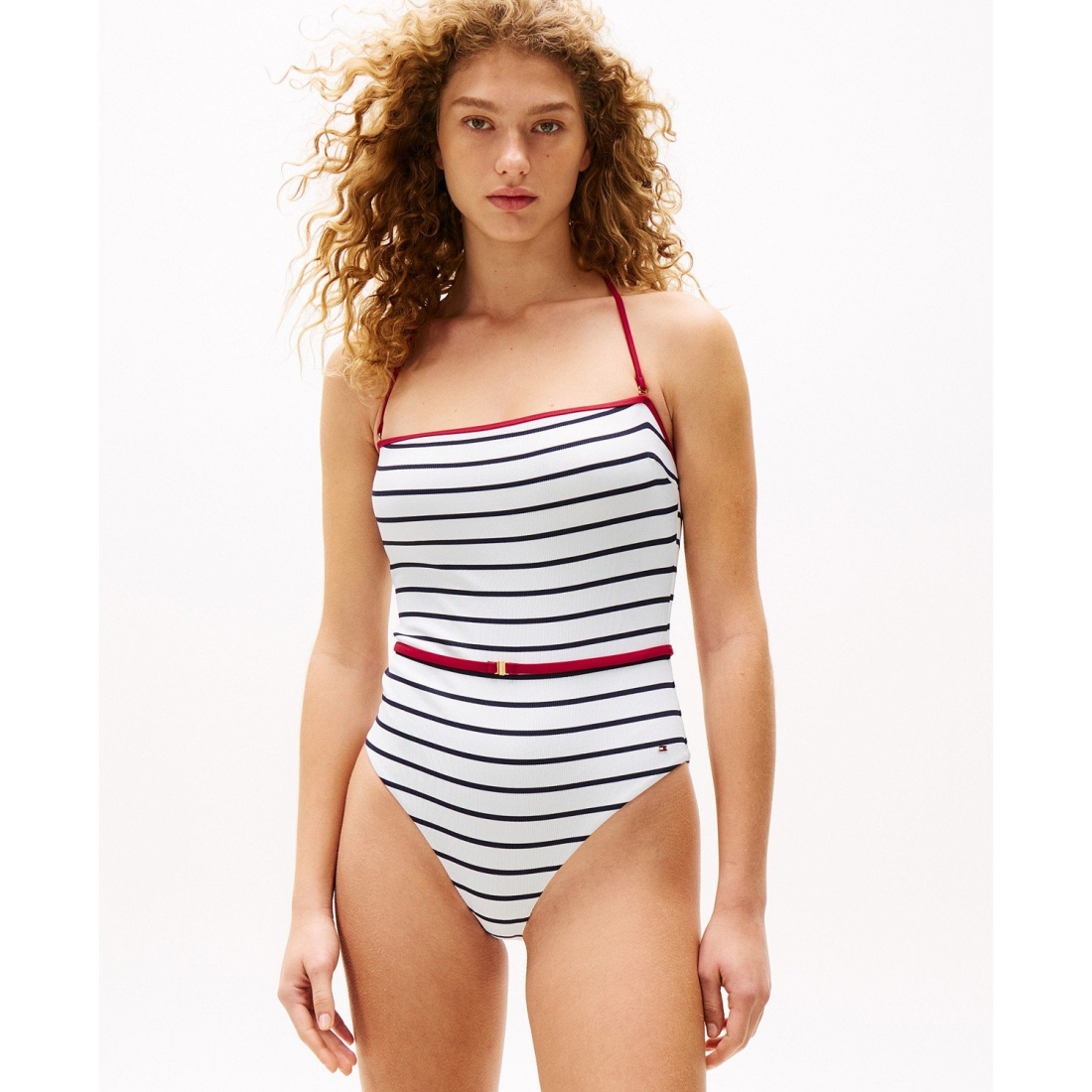 'x Sofia Richie Grainge Striped Belted One-Piece Swimsuit' pour Femmes