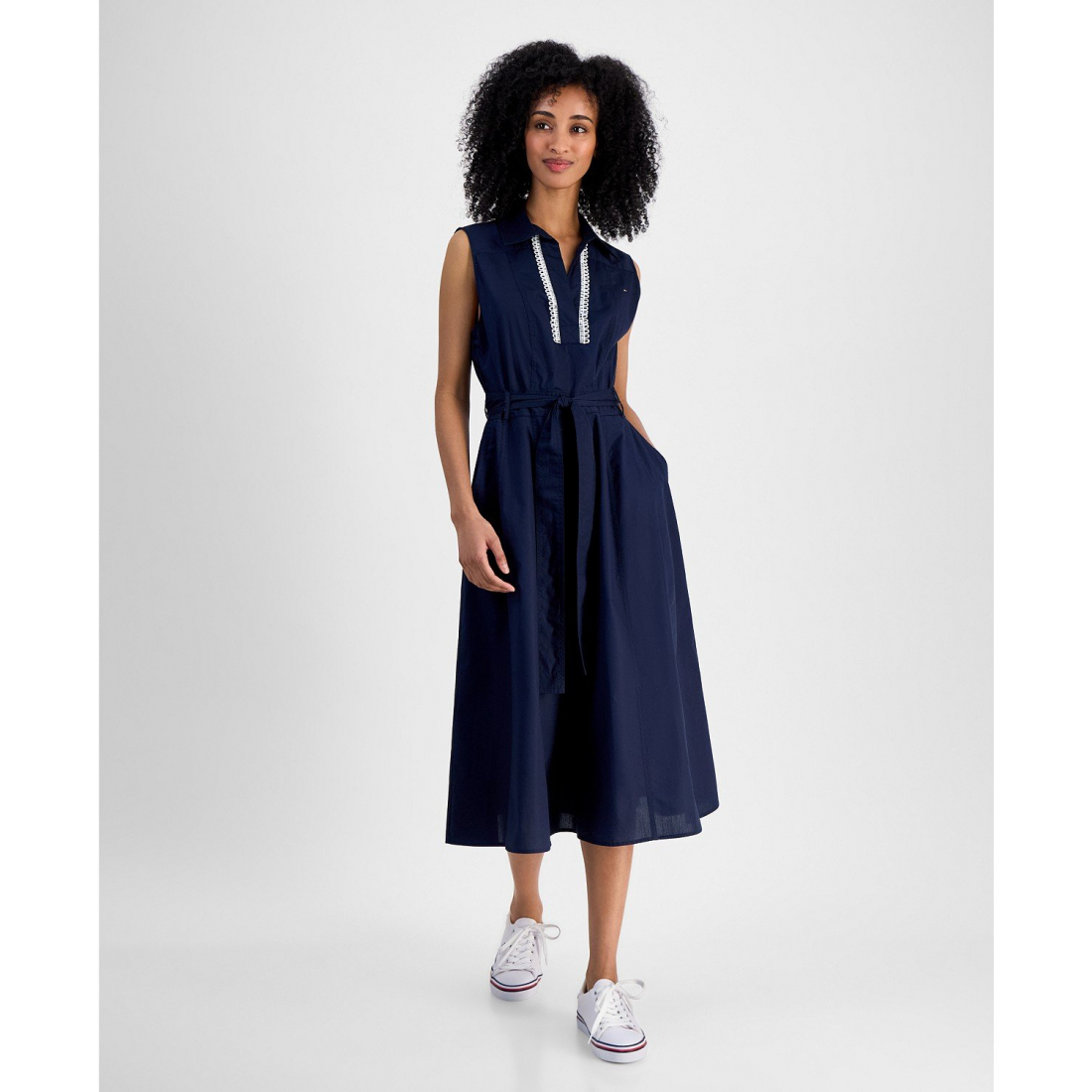 Women's 'Lace-Detail Cotton Shirt Dress'